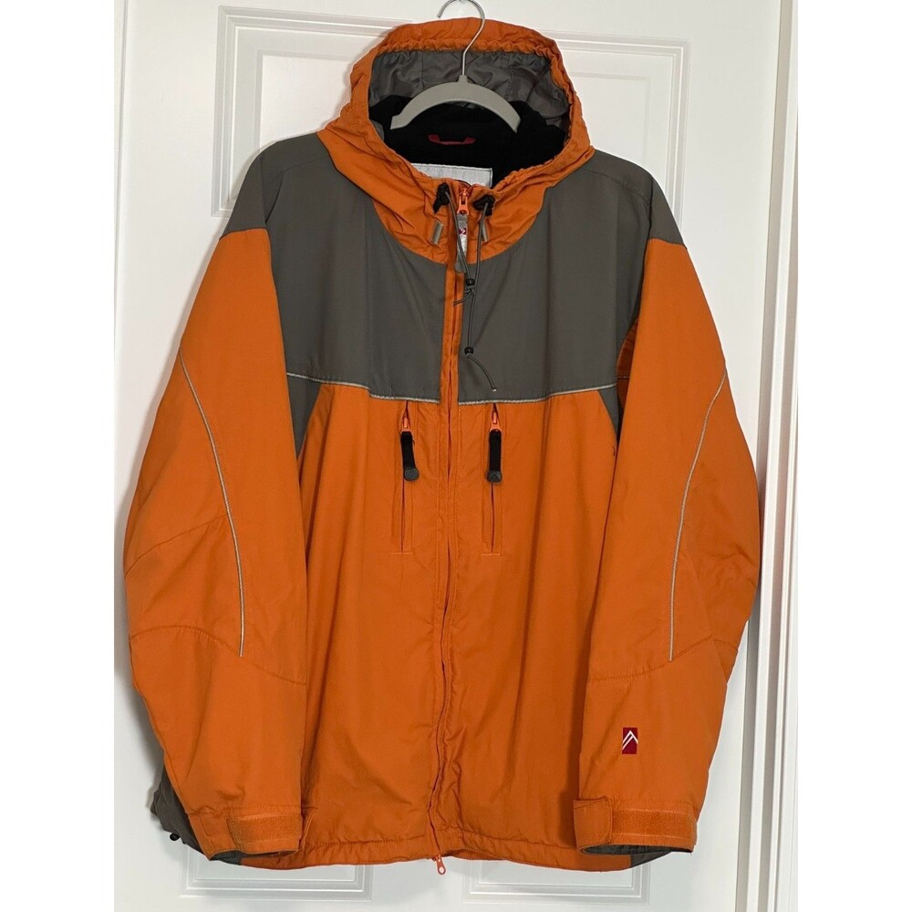 VTG Alpine Design Elite XL Snowboard Ski Jacket Hooded Insulated‎ Orange Gray
